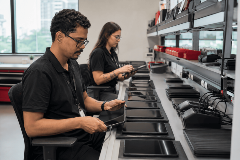 Configuração no aluguel de tablets em grande quantidade